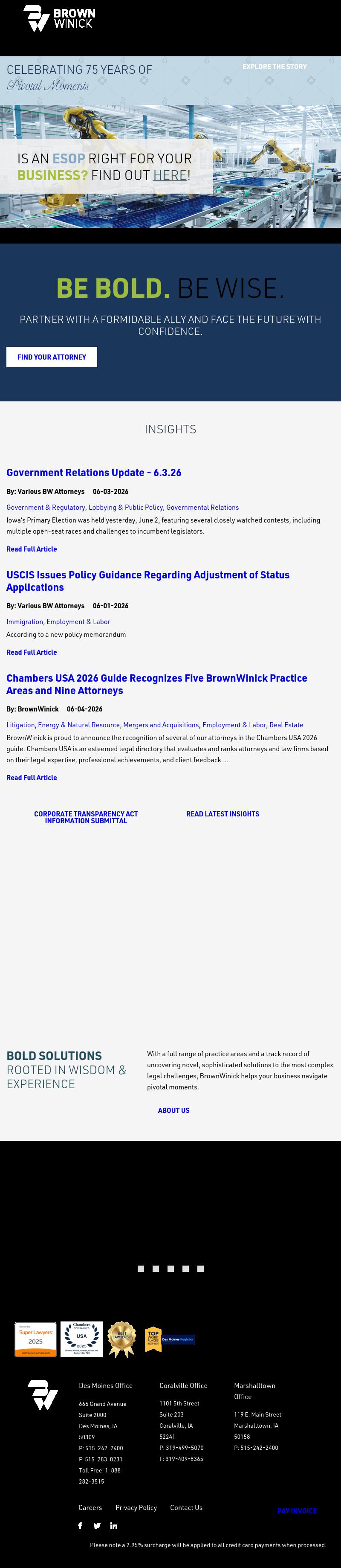 Brown, Winick, Graves, Gross, Baskerville and Schoenebaum, P.L.C. - Pella IA Lawyers