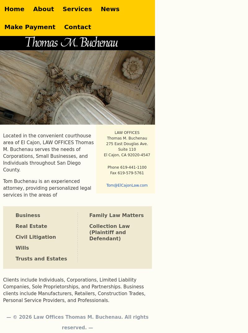 Buchenau Thomas M Law Offices - El Cajon CA Lawyers