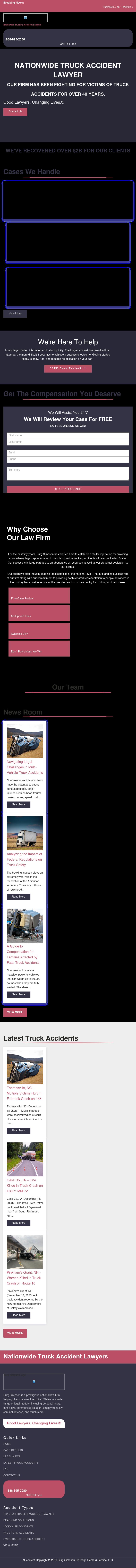 Burg Simpson - Nationwide Trucking Accident Lawyers - Phoenix AZ Lawyers