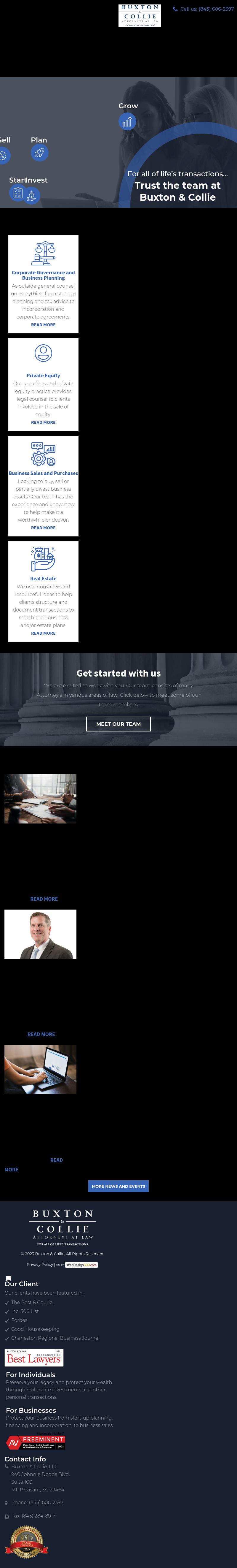 Buxton & Collie, LLC - Mount Pleasant SC Lawyers