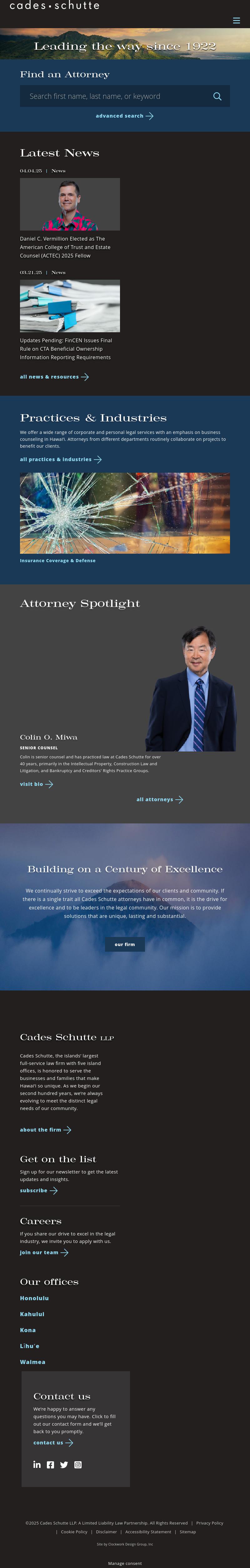 Cades Schutte A Limited - Honolulu HI Lawyers