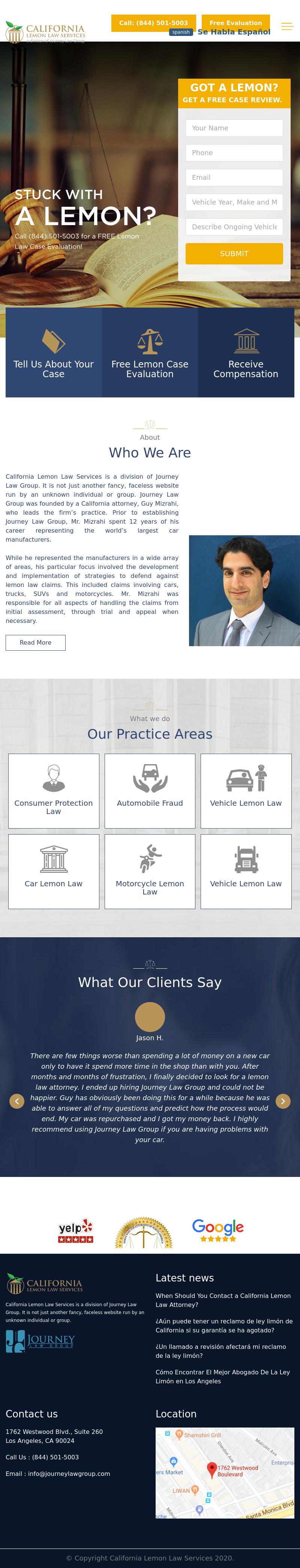 California Lemon Law Services a division of Journey Law Group - Los Angeles CA Lawyers