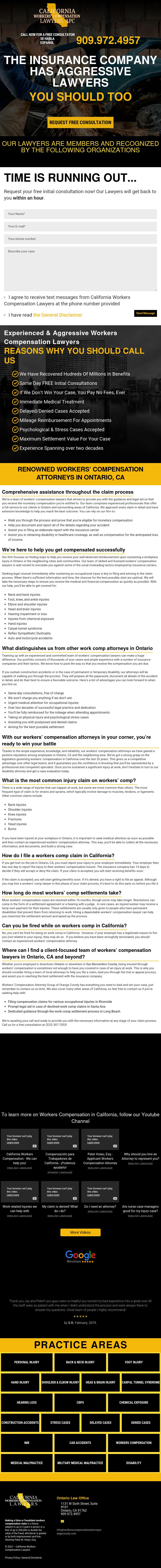 California Workers Compensation Lawyers, APC_Ontario - Ontario CA Lawyers