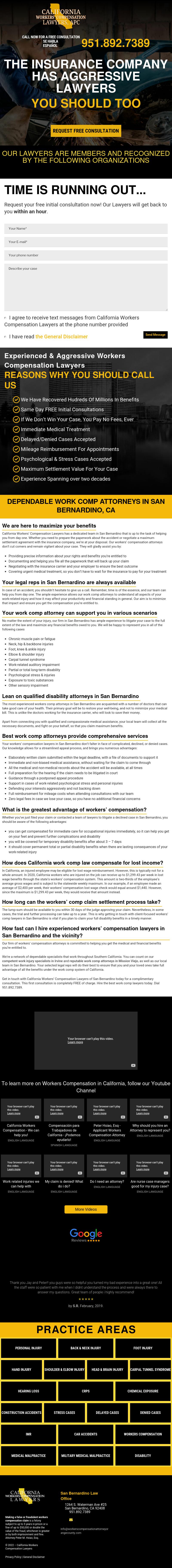California Workers' Compensation Lawyers, APC_San Bernardino - San Bernardino CA Lawyers