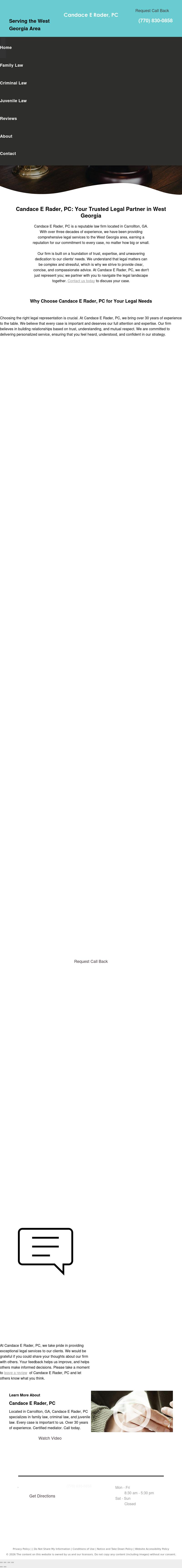 Candace E. Rader, P.C. - Carrollton GA Lawyers