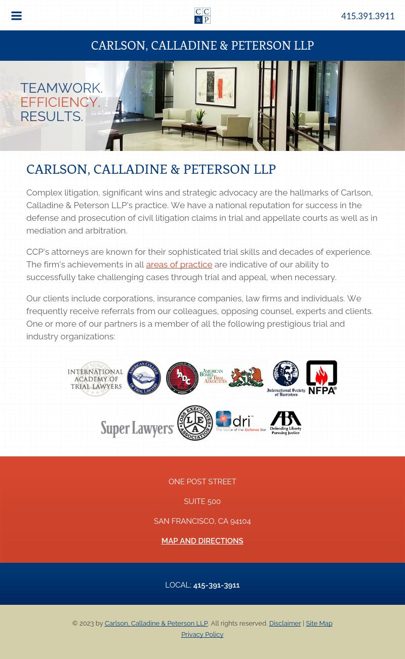 Carlson, Calladine & Peterson LLP - San Francisco CA Lawyers