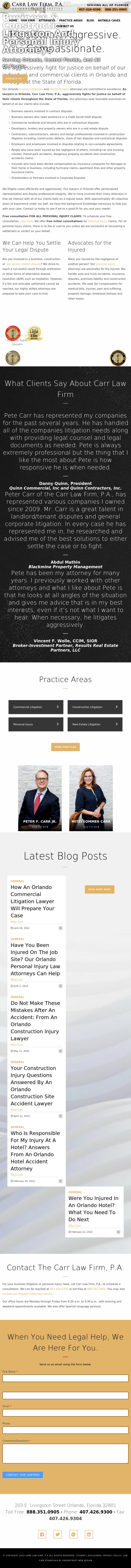 Carr Law Firm, P.A. - Orlando FL Lawyers