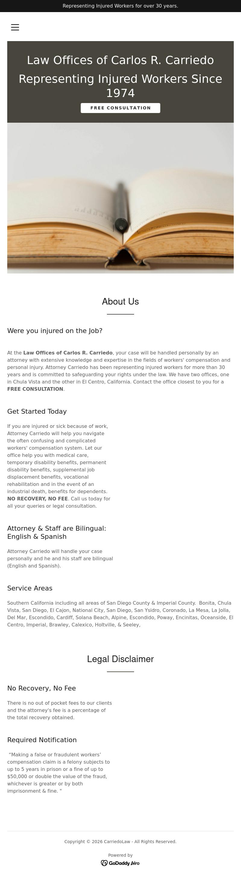 Carriedo Carlos R Law Offices - Bonita CA Lawyers