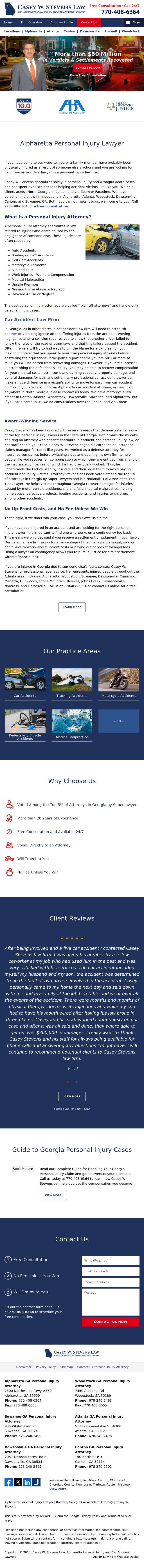 Casey W Stevens The Law Office Of - Alpharetta GA Lawyers