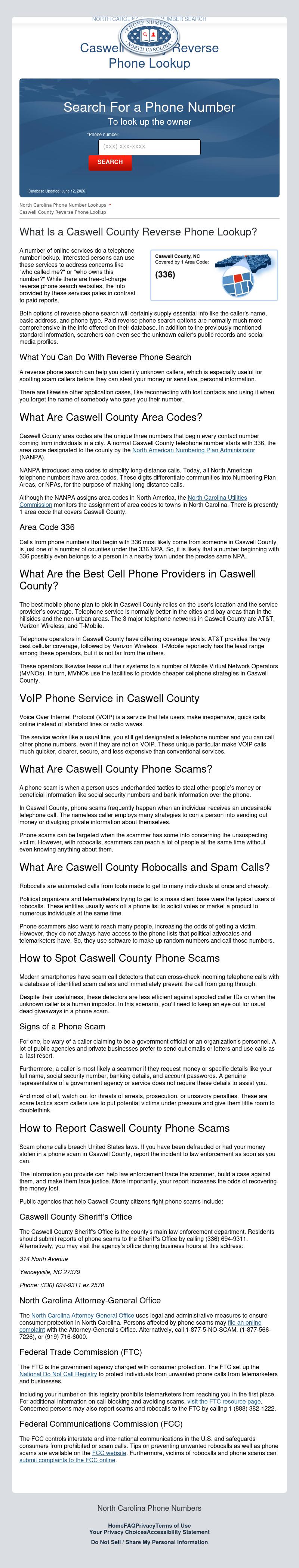 Caswell County Phone Number Lookup - Blanch NC Lawyers