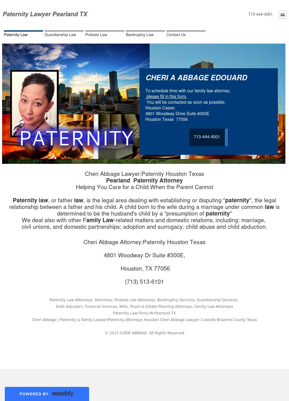 Cheri Abbage Edouard Lawyer: Paternity Pearland Texas - Pearland TX Lawyers