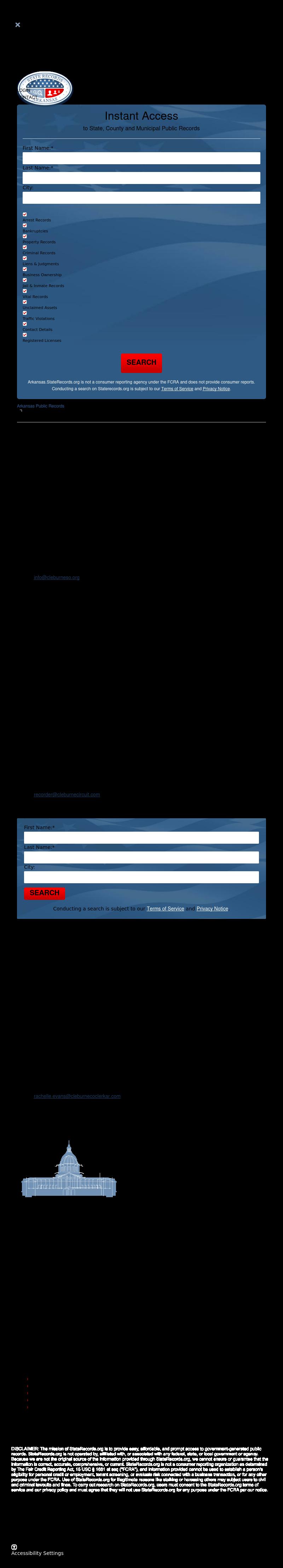 Cleburne County Court Records - Heber Springs AR Lawyers