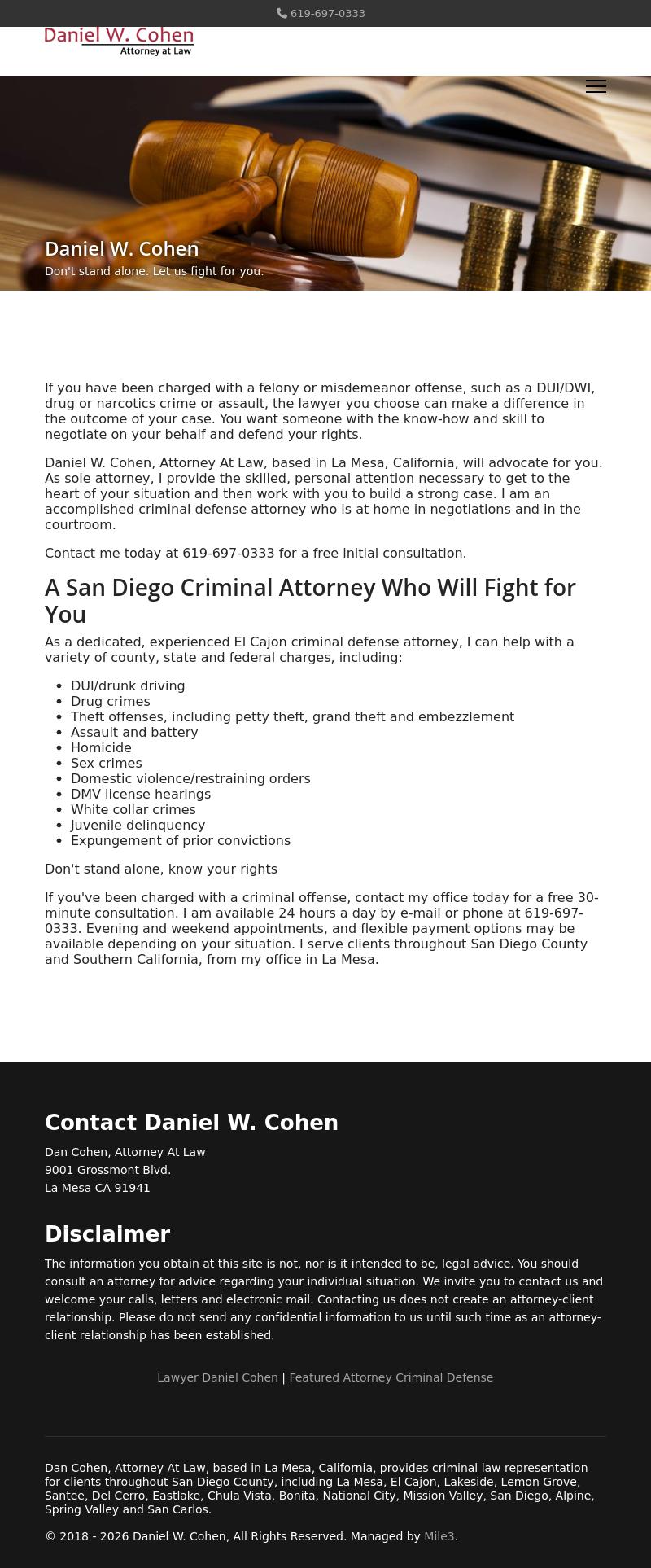 Cohen Daniel Attorneys At Law - La Mesa CA Lawyers