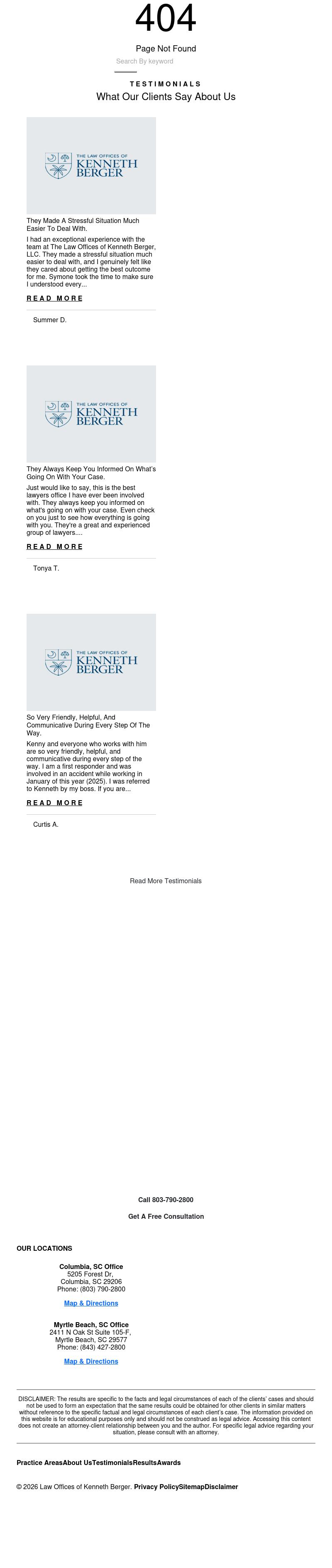 Law Office of Kenneth E. Berger, LLC - Columbia SC Lawyers