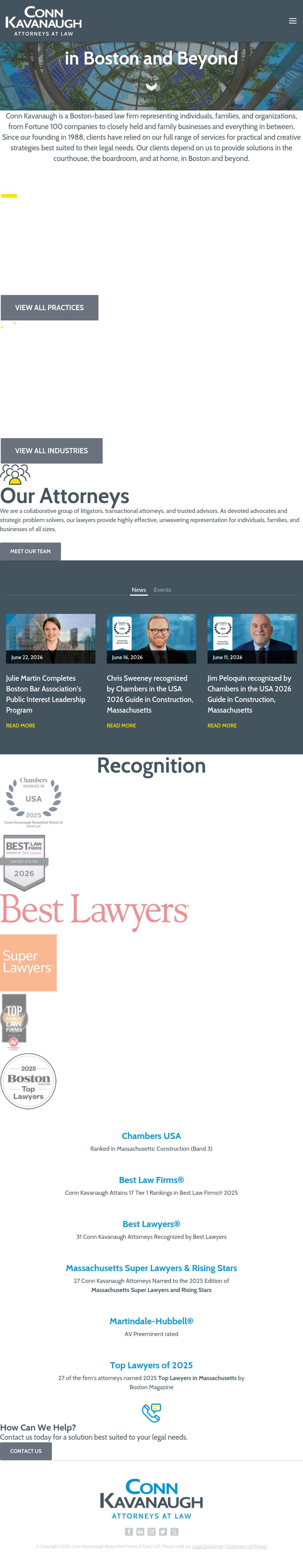 Conn Kavanaugh - Boston MA Lawyers