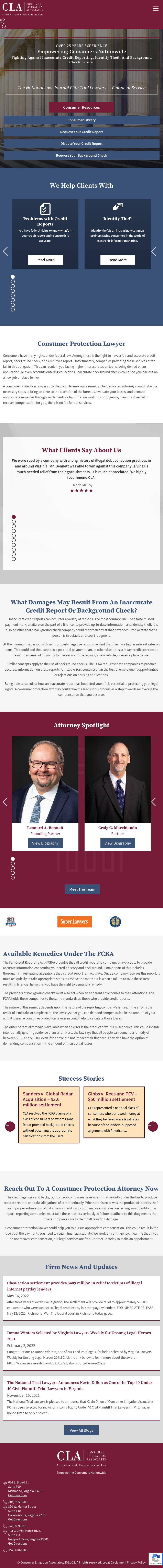 Consumer Litigation Associates - Newport News VA Lawyers