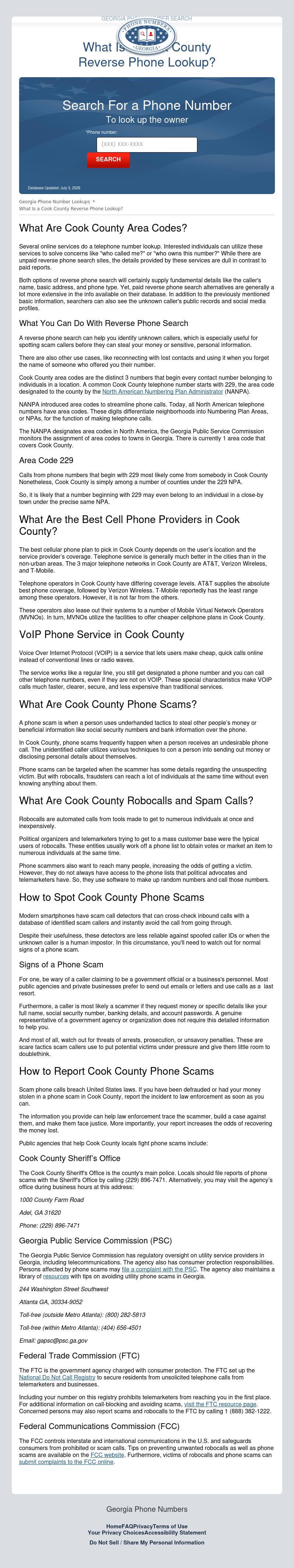 Cook County Reverse Phone Lookup - Sparks GA Lawyers