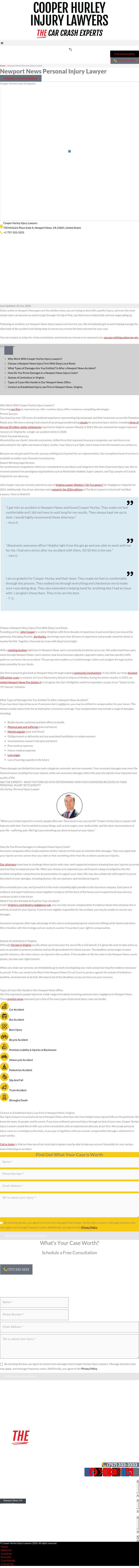 Cooper Hurley Injury Lawyers - Newport News VA Lawyers