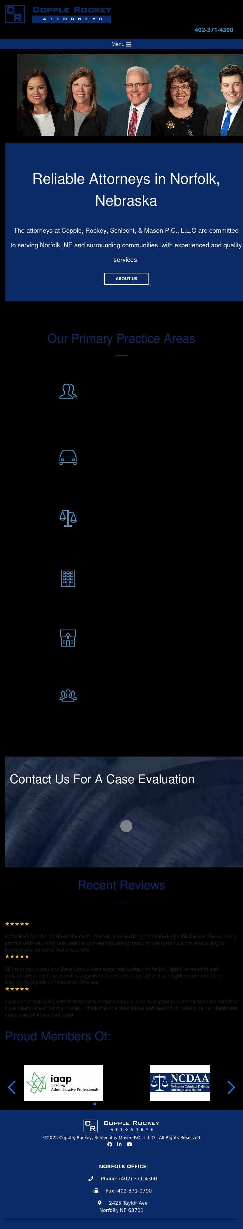Copple, Rockey, McKeever & Schlecht P.C., L.L.O. - Norfolk NE Lawyers