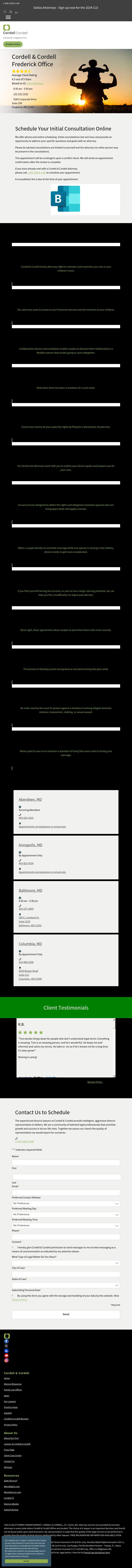 Cordell & Cordell - Divorce Attorney Office - Frederick MD Lawyers