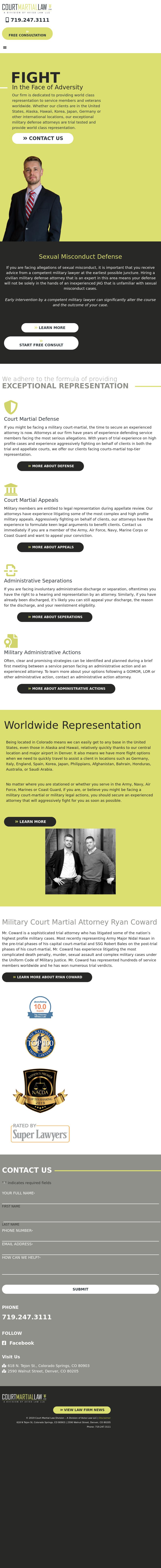 Court Martial Law - Colorado Springs CO Lawyers