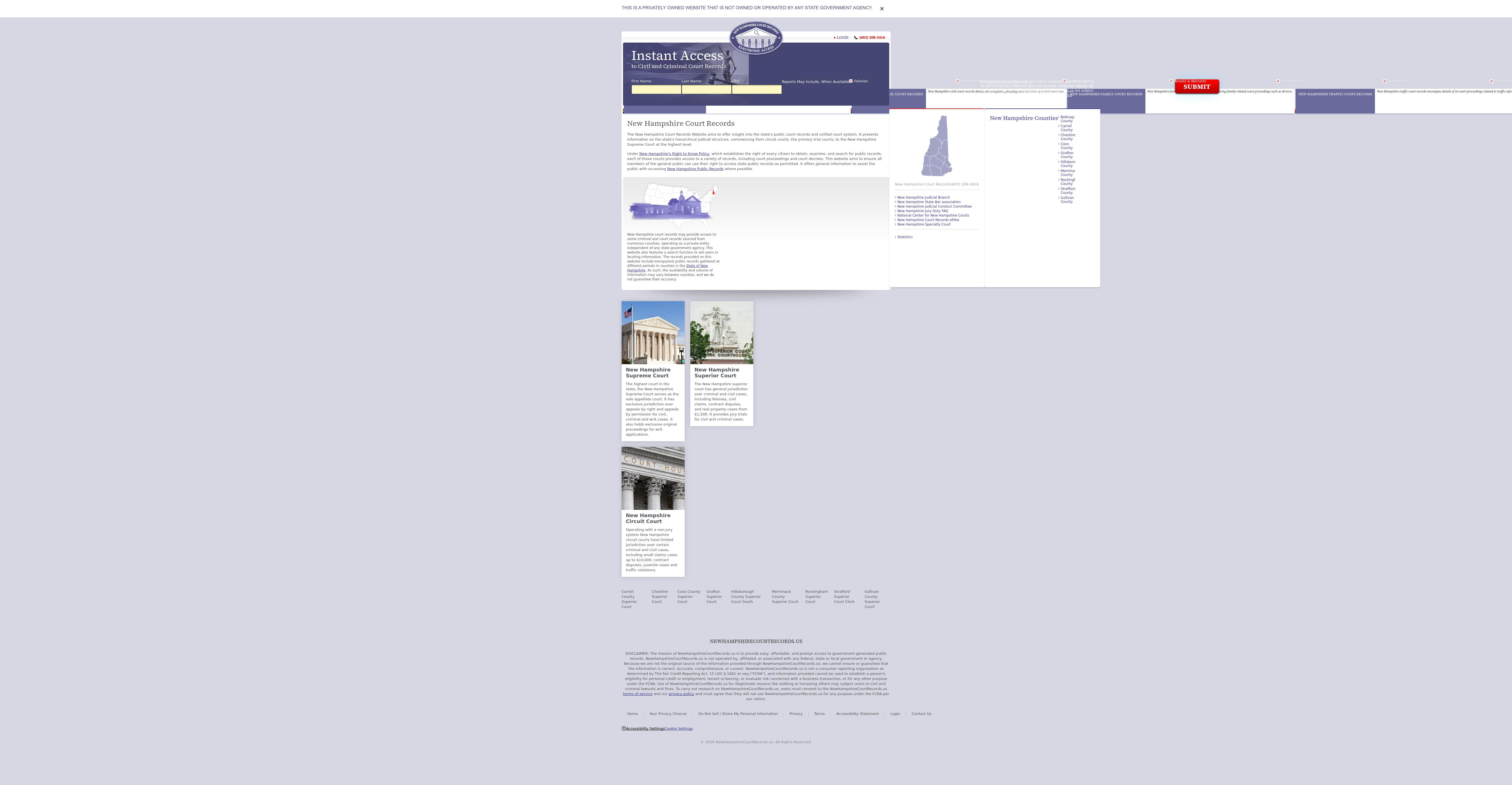New Hampshire Court Records - Concord NH Lawyers