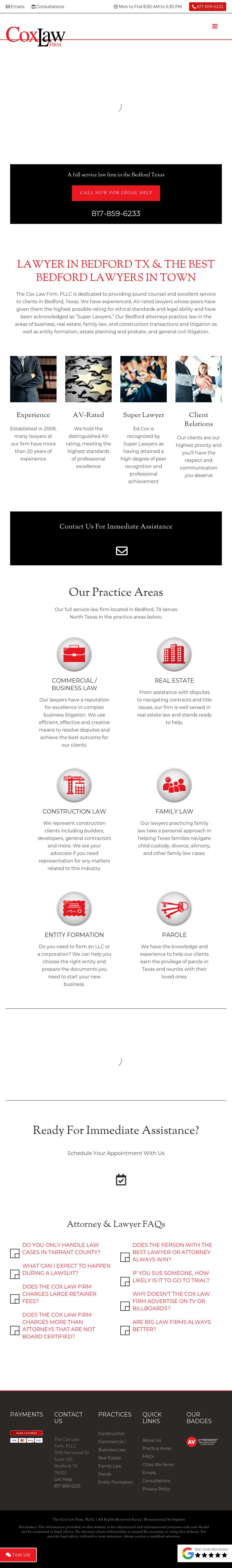 Cox Law Firm PLLC - Bedford TX Lawyers