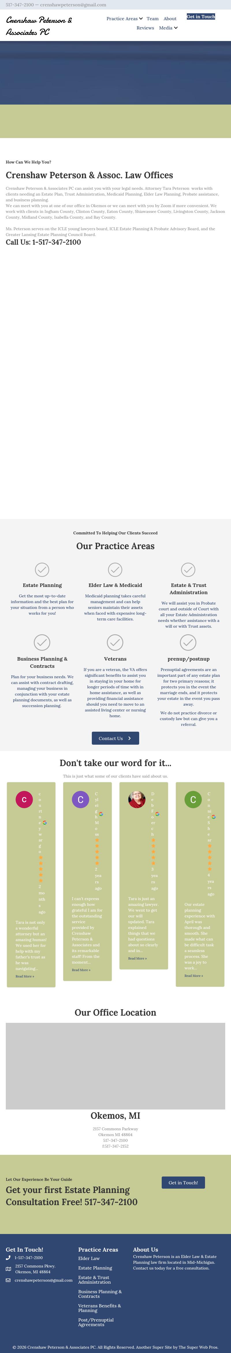 Crenshaw Peterson & Associates PC - Okemos MI Lawyers
