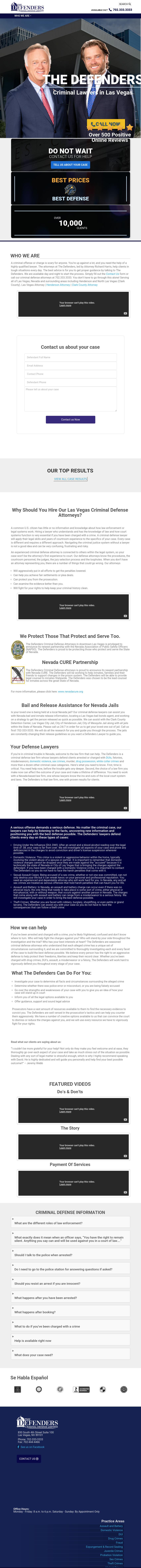 The Defenders Criminal Defense Lawyers - Las Vegas NV Lawyers