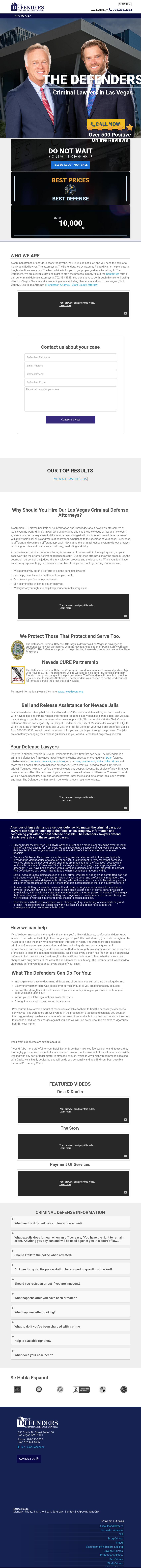 The Defenders Criminal Defense Lawyers - Las Vegas NV Lawyers