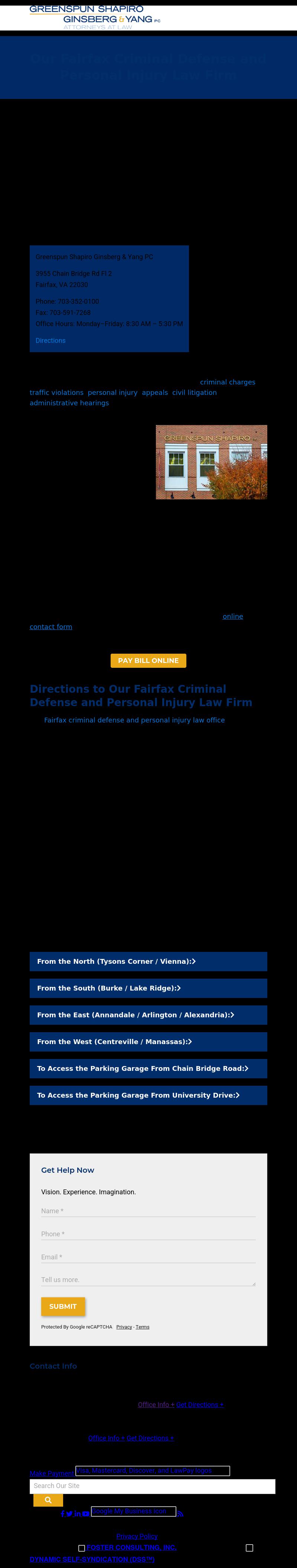 Greenspun Shapiro Ginsberg & Yang PC - Fairfax VA Lawyers