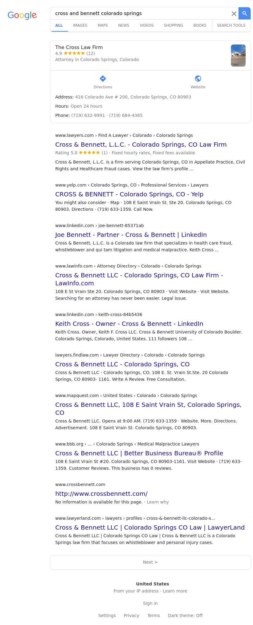 Cross & Bennett LLC - Colorado Springs CO Lawyers