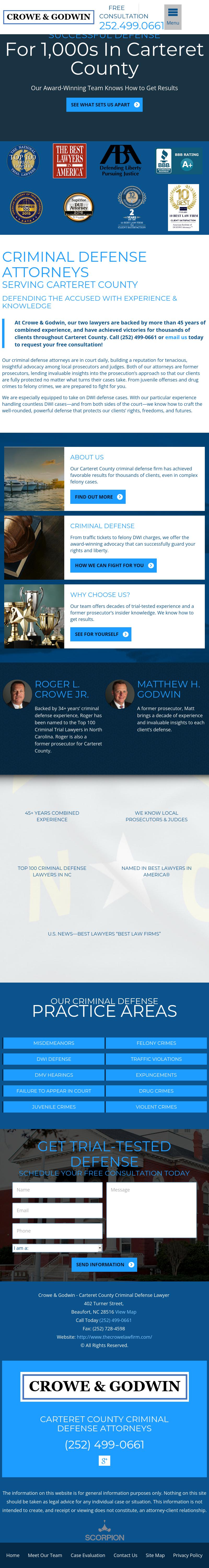 Crowe Law Firm - Beaufort NC Lawyers