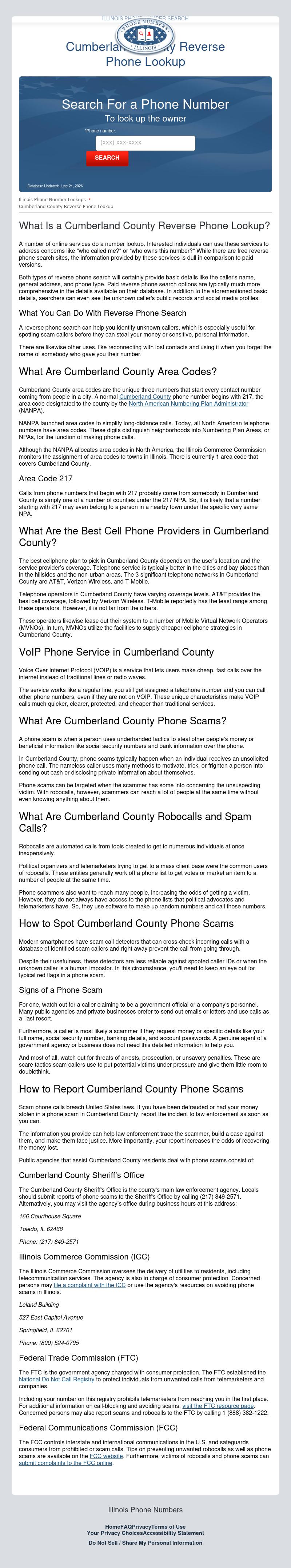 Cumberland County Phone Number Search - Neoga IL Lawyers