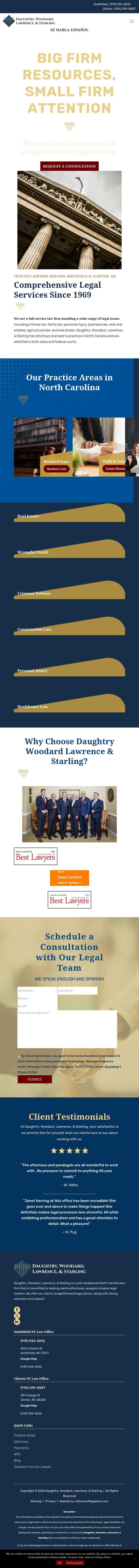 Daughtry, Woodard, Lawrence, & Starling - Clinton NC Lawyers