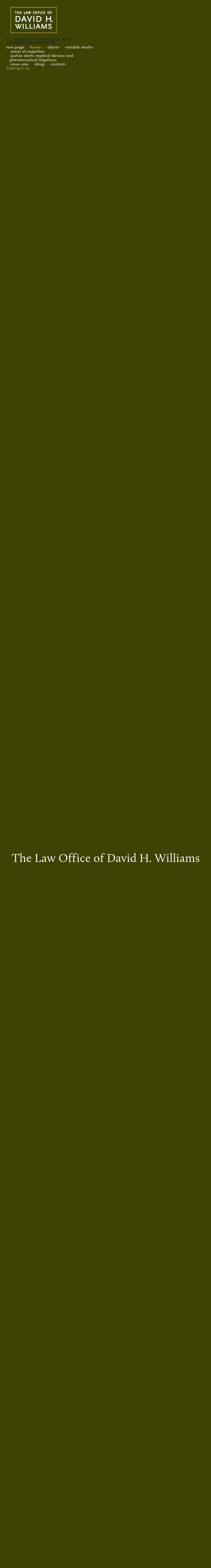David H. Williams Law Firm, P.L.L.C. - Little Rock AR Lawyers