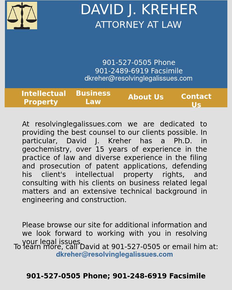 David J. Kreher, Attorney at Law - Memphis TN Lawyers