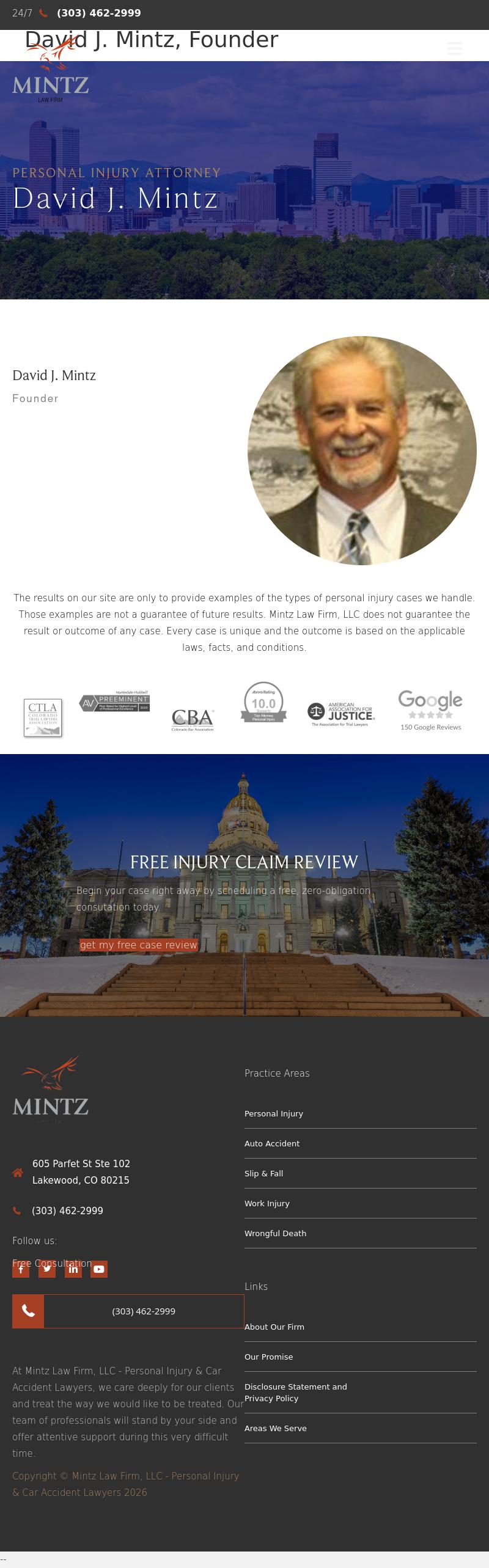 David J. Mintz - Lakewood CO Lawyers
