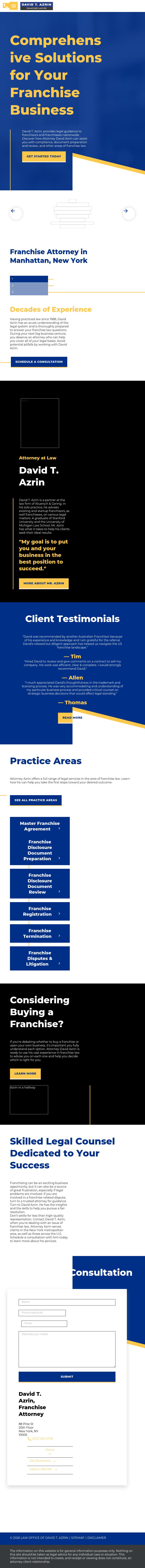 David T Azrin, Esq - New York NY Lawyers