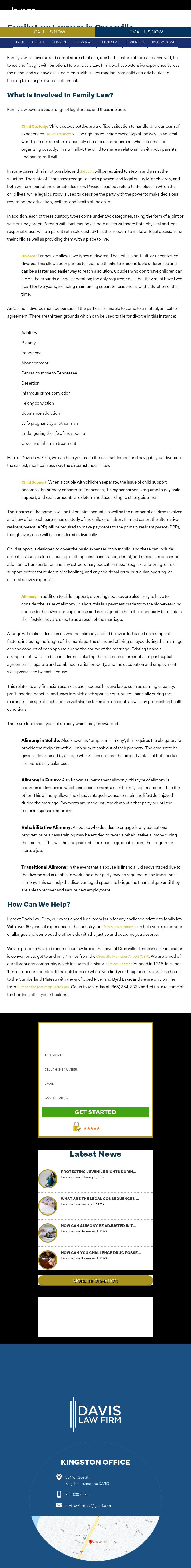 Davis Law Firm - Crossville TN Lawyers