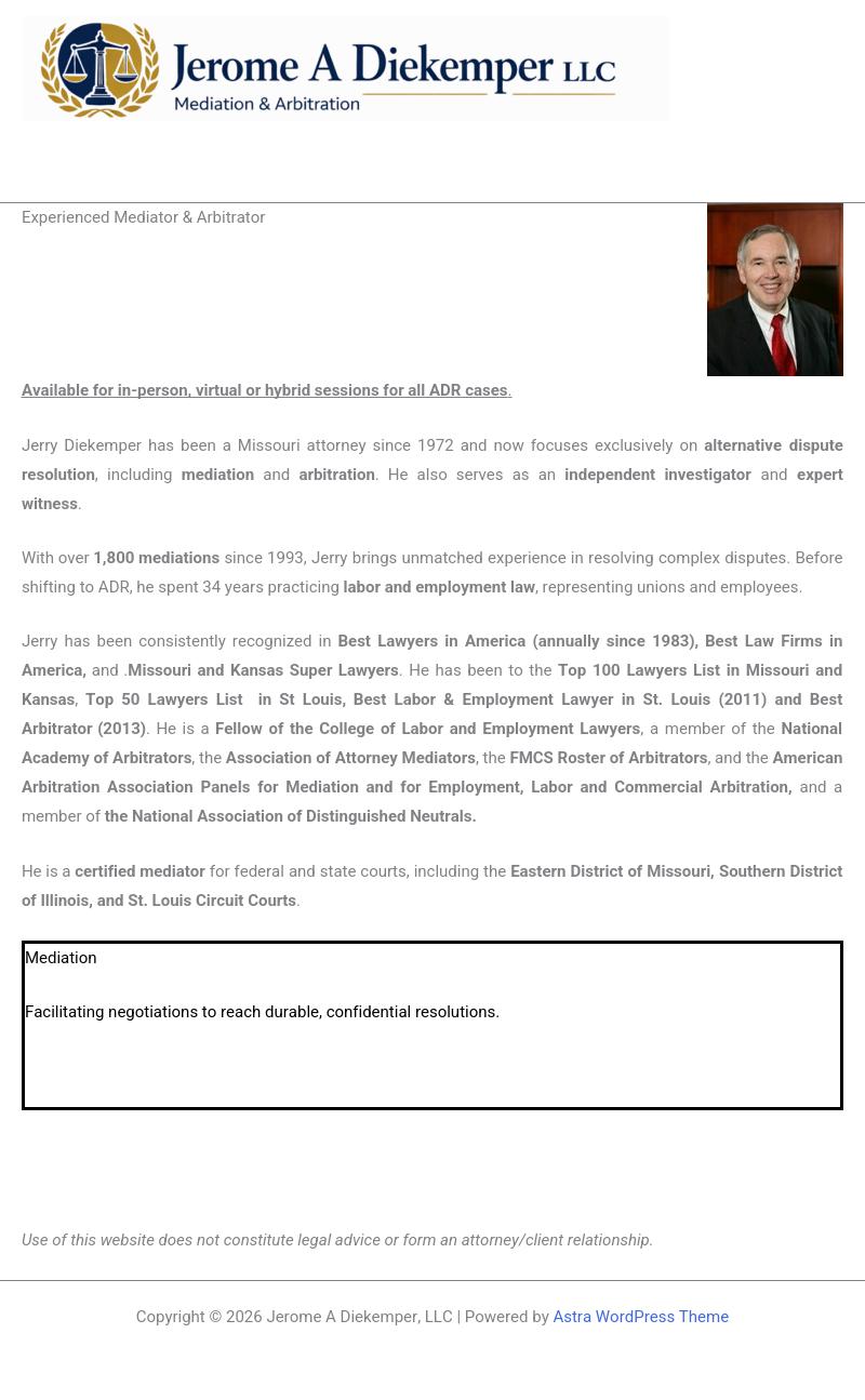 Diekemper Jerome A. - Saint Louis MO Lawyers