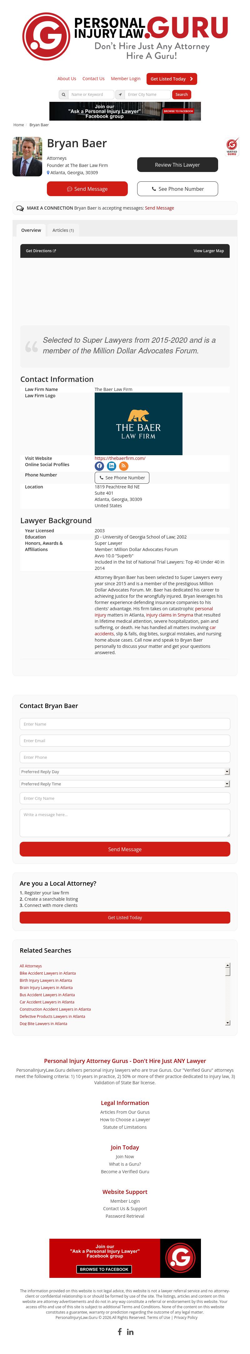The Baer Law Firm - Atlanta GA Lawyers
