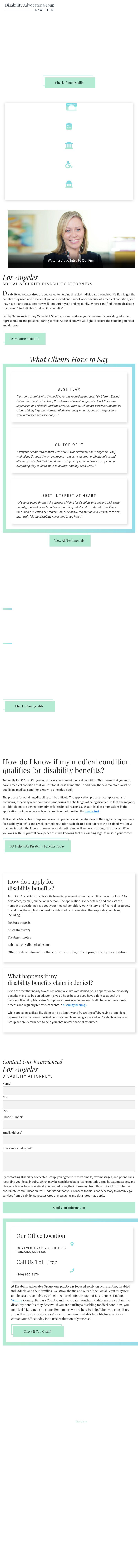 Disability Advocates Group - Tarzana CA Lawyers