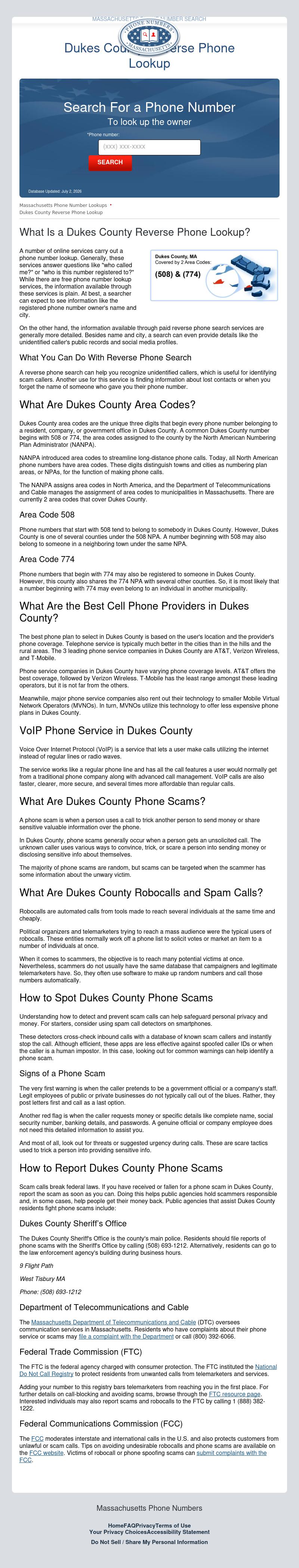 Dukes County Phone Number Search - Oak Bluffs MA Lawyers