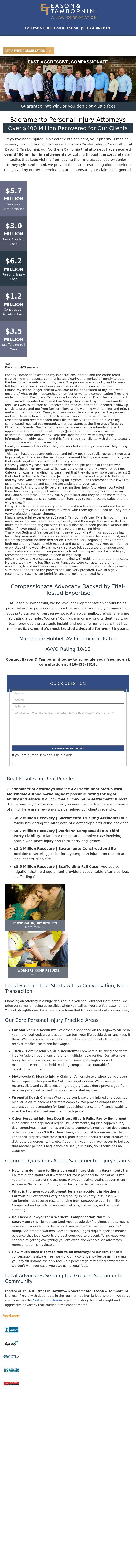 Eason & Tambornini, A Law Corporation - Sacramento CA Lawyers