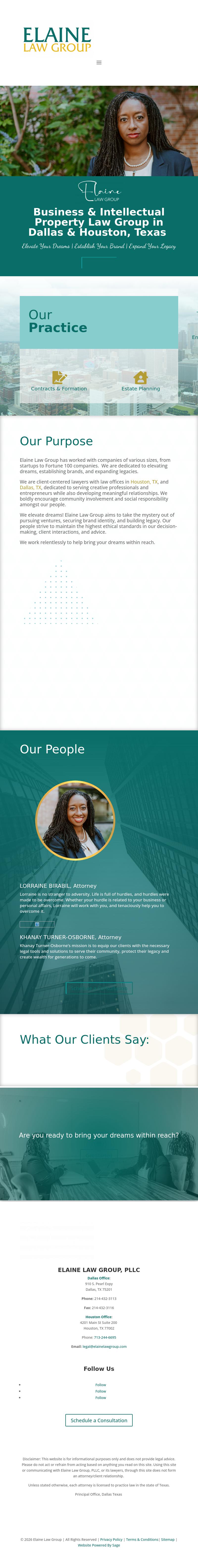 Elaine Law Group - Dallas TX Lawyers
