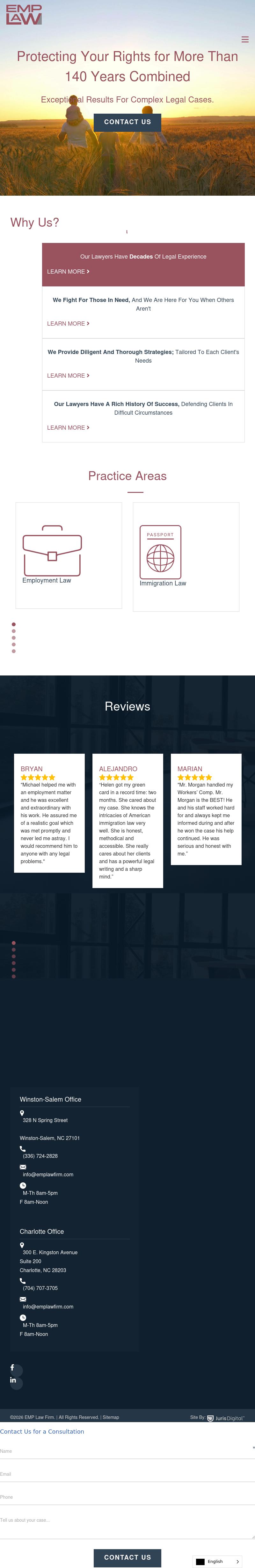 EMP Law - Winston-Salem NC Lawyers