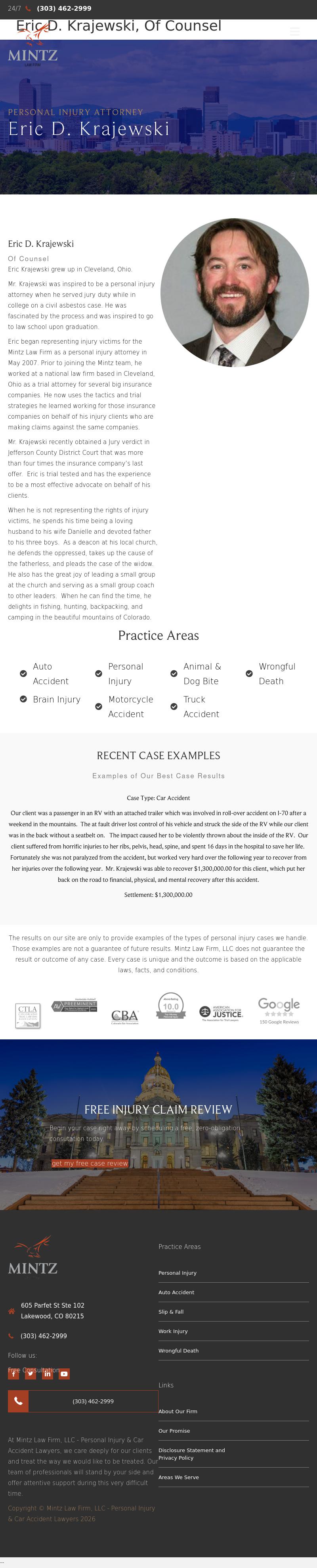 Eric D. Krajewski - Lakewood CO Lawyers