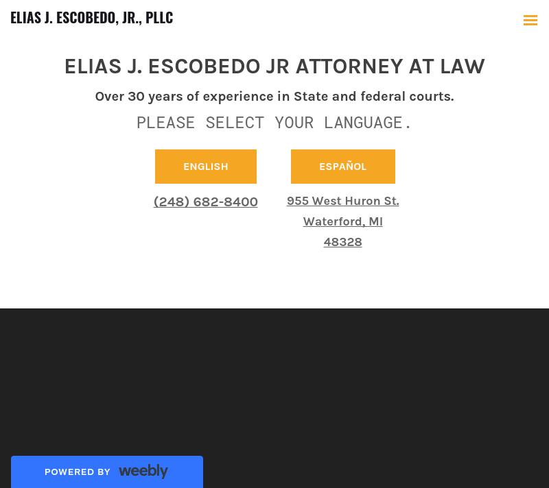 Escobedo Elias J Jr - Waterford MI Lawyers