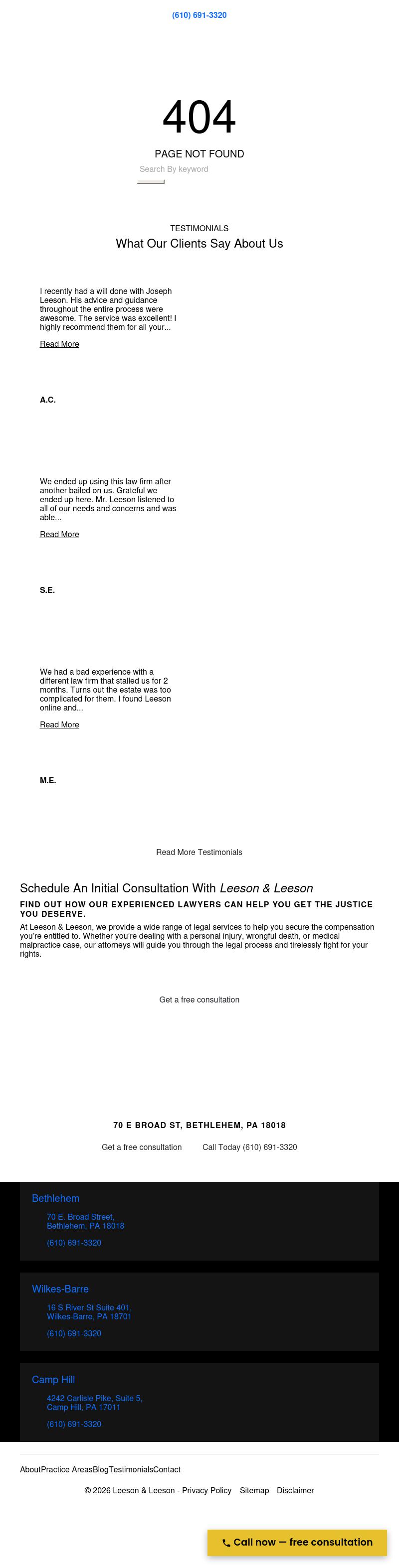 Leeson & Leeson - Bethlehem PA Lawyers